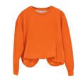 thumbnail image 6 of Cavosen Toddler Sweatshirts for Girls Boys Big Kids Long Sleeve Crewneck Pullover Sweatshirts Solid Stylish Sweatshirts Tops Warm Cute Lightweight Outfit Winter Orange 7T, 6 of 7