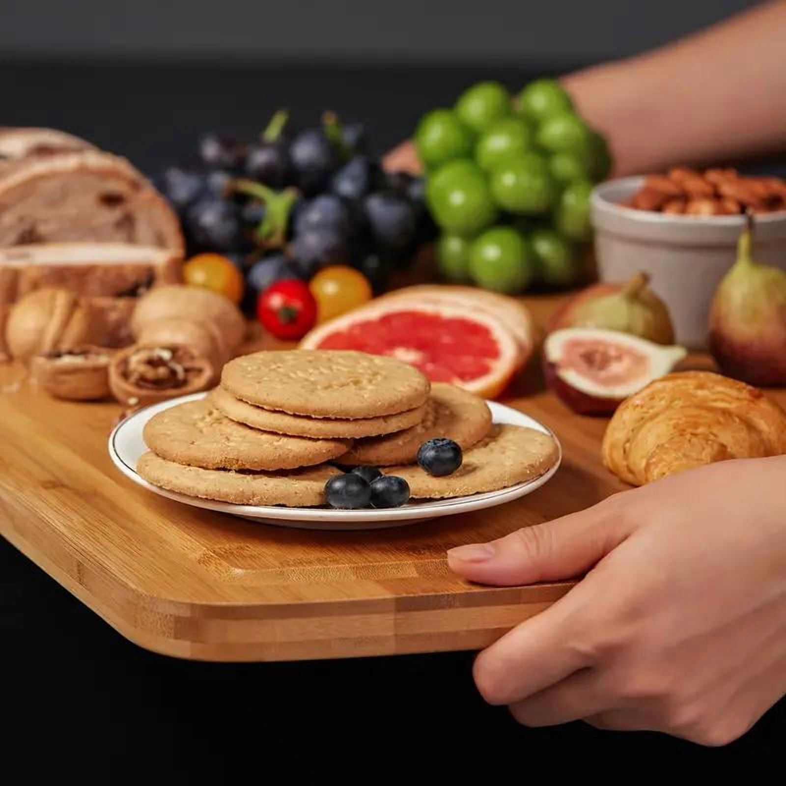 [Game-changer]Stove Oven Top Cover Kikcoin Extra Large Wooden Cutting Board Pro,Note Charcuterie Board,Pastry,Chopping Block,Handle,Juice Groove,Serving Food Tray,Kitchen 4XL:30"L*20"W Cooking