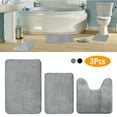 thumbnail image 4 of Paddsun Memory Foam 3 PCS Bathroom Rug Absorbent Bath Mat Set Small Large and Contour Rug, 4 of 10