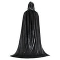 thumbnail image 1 of Unisex Solid Velvet Halloween Witch Cape - Multiple Sizes Accessory for Parties and Performances, 1 of 2