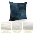 thumbnail image 4 of Acheng Short Plush Pillowcase 1 Piece Gold and Blue Abstract Art White, 4 of 5
