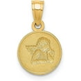 thumbnail image 3 of Solid 10K Yellow Gold W/Rhodium Polished and Textured Angel Pendant - 16.19mm, 3 of 6