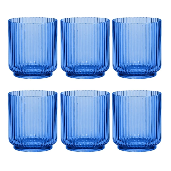 Mesa Acrylic Drinking Glass - Cobalt Blue - 15 oz - Set of 6
