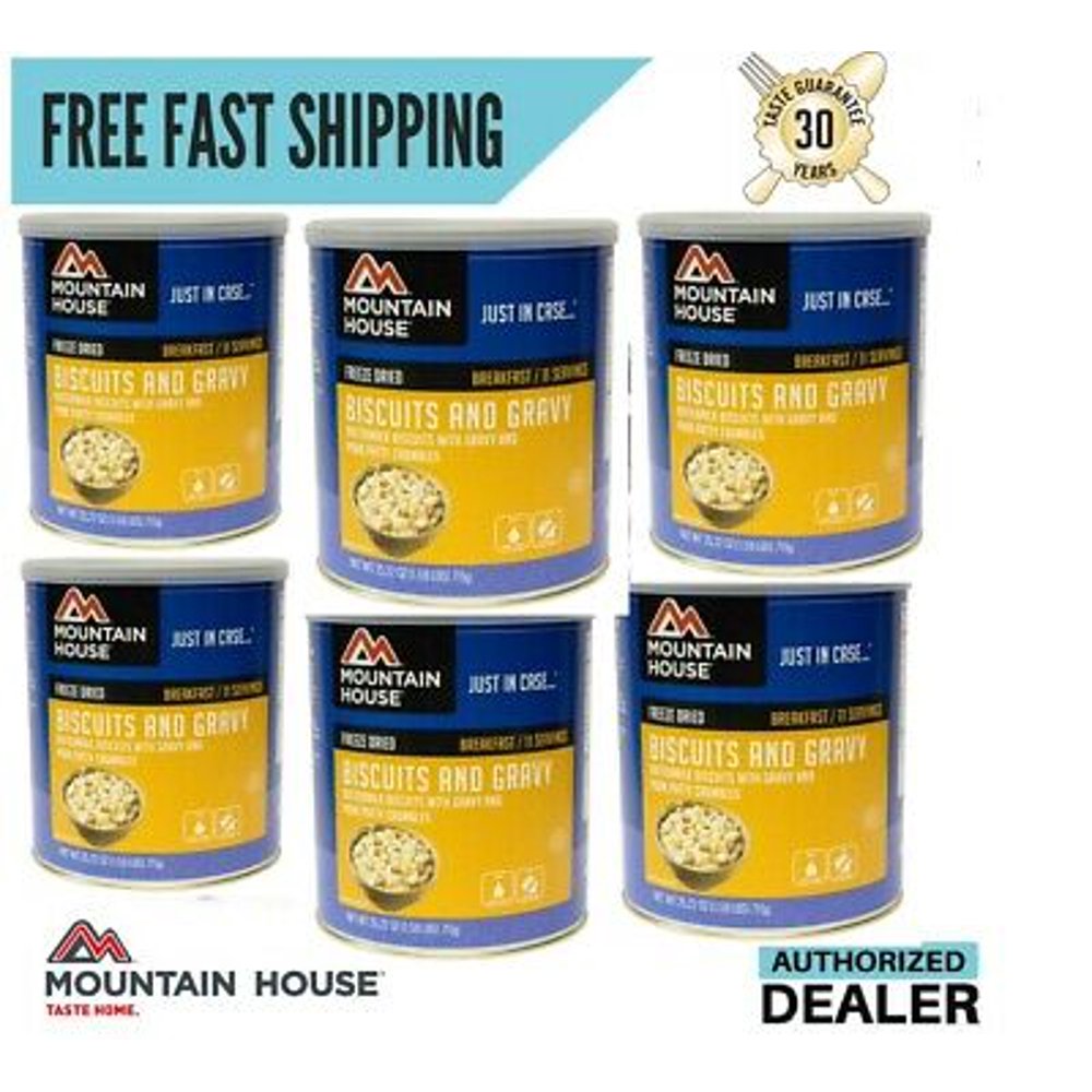 Mountain House Biscuits & Gravy 10 Can Freeze Dried Food 6 Cans Case