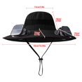 thumbnail image 2 of Kugisaki Sun Hat with Fans Solar Power Fan Wide Brim Sun Hat Fishing Essentials for Hiking Beach Summer Outdoor, 2 of 7
