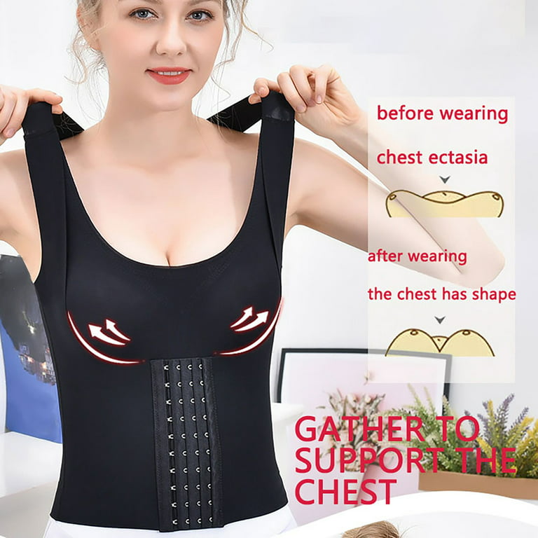 1/2pcs 3-in-1 Waist Trainer Bra For Women Vest Corset Breathable