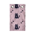 thumbnail image 1 of Cat Lover Hanging Pocket Organizer, Kitten Motifs Along Paws Characters Toddler Animal Scene, Printed Polyester Storage Bag with Pockets, 9" x 27", Pale Pink Night Blue, 1 of 2