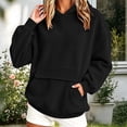 thumbnail image 2 of Timegard Hoodies for Women Corduroy Drop Shoulder Long Sleeve Sweatshirts Vintage Fashion Solid Color Pullover Pocket, 2 of 6