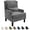 Gray, variant on Mid-Century Modern Wingback Accent Chair, Chenille Upholstered Armchair with High Back, Soft Pillow, and Sturdy Wood Legs, Comfy Single Lounge Chair for Living Room, Bedroom, Nursery, or Study