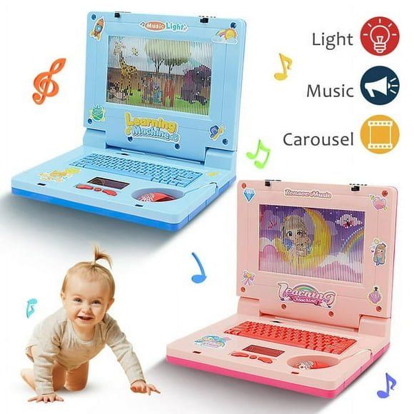 MesaSe Kids Simulator Notebook Toy Early Education With Light And Music Child Christmas Gifts for Kids Play Laptop Computer Style For Ages 3+