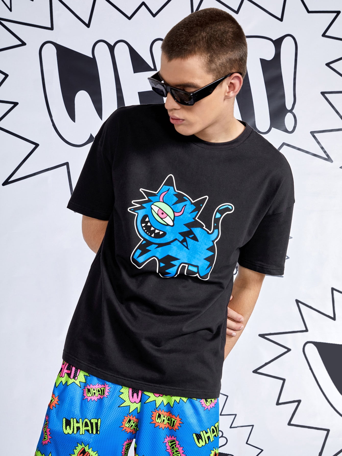Men Cartoon Graphic Tee - Walmart.com