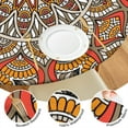 thumbnail image 2 of 44in Round Tablecloth with Elastic Edge, Waterproof Fitted Table Cover for 36-44" Tables, Floral Theme Polyester Reusable Table Cloths Wipe Clean for Picnic, Dining, Outdoor Use and Party Decor, 2 of 7
