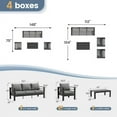thumbnail image 4 of UDPATIO Aluminum Patio Furniture Set, Metal Patio Furniture Outdoor Couch, Aluminum Patio Chairs, 4 of 9