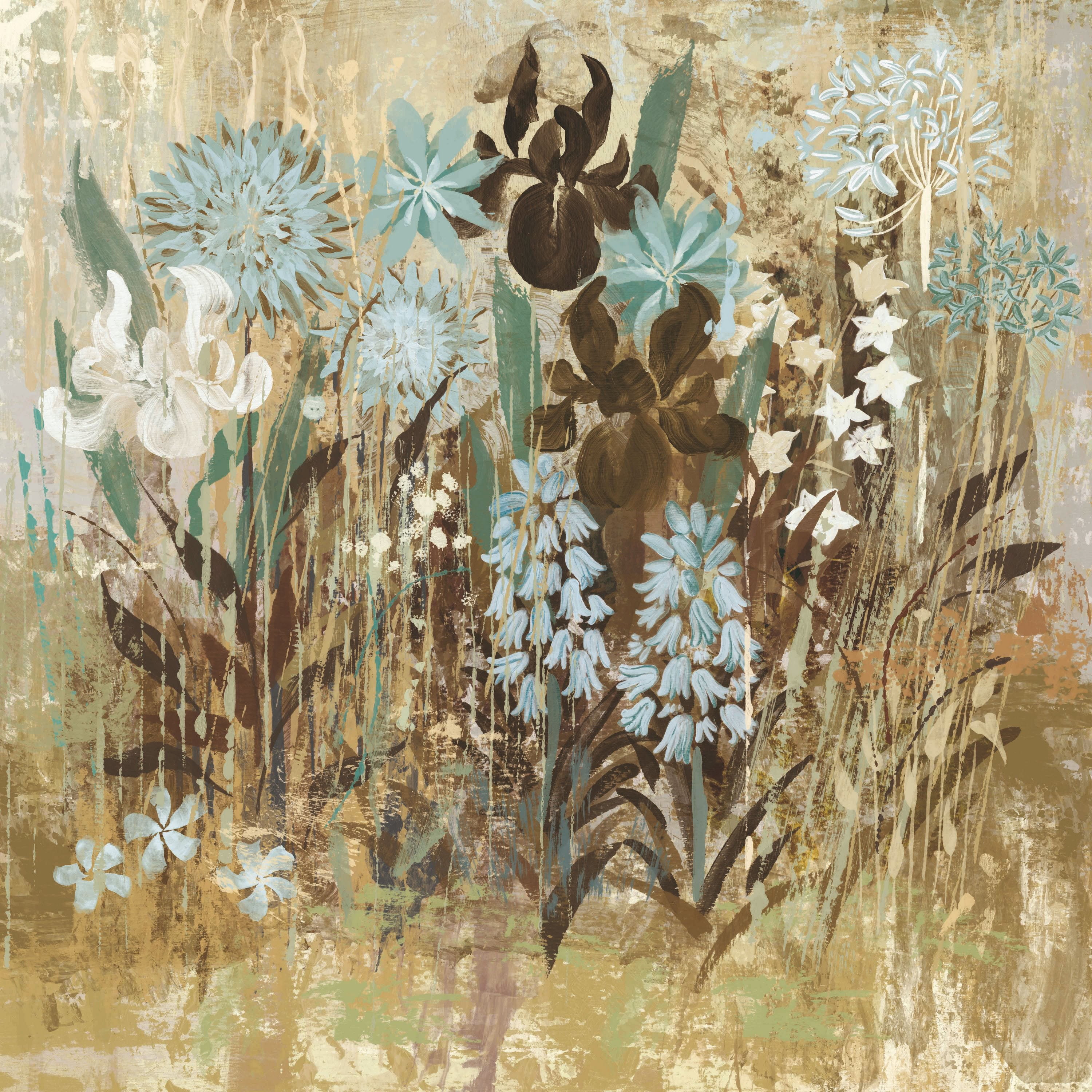 Marmont Hill "Floral Frenzy Blue III" Painting Print on Canvas