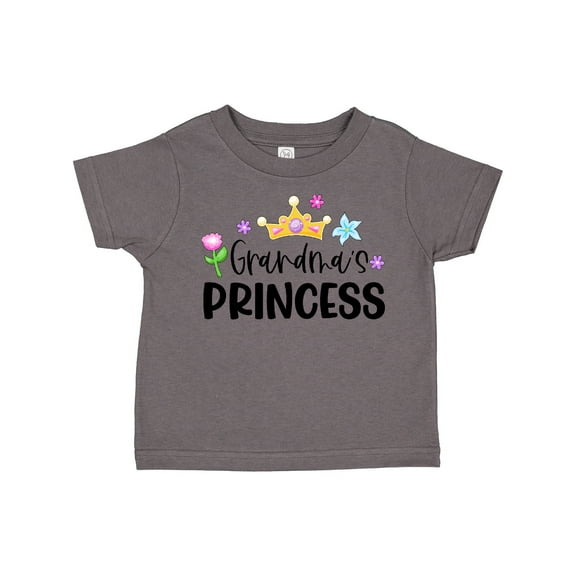 Inktastic Grandma's Princess Crown and Flowers Girls Toddler T-Shirt