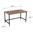 thumbnail image 4 of Home Office Writing Desk In Solid Wood With Reclaimed Look And Black Metal Frame Legs A Flair, 4 of 4
