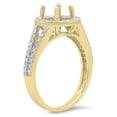 thumbnail image 2 of Dazzlingrock Collection 0.40 Carat (ctw) 14K White Diamond Ladies Bridal Halo Semi Mount Engagement Ring, Yellow Gold, Size 6, 2 of 4