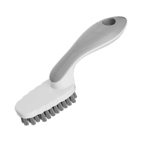 Soft Bristle Scrub Cleaning Brushes with Long Hander, Stain Remover Brush Fabric Laundry Cleaning Brush Household for Carpet, Bathroom,Sneaker, Gray