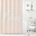 thumbnail image 2 of Decorative Get Clean Print - Easy Care Fabric Shower Curtain with Reinforced Buttonholes, for Bathroom Showers, Stalls and Bathtubs, Machine Washable - 72" x 72" - White/Light Pink/Blush, 2 of 6