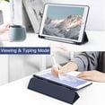 thumbnail image 6 of JETech Case for iPad Pro 10.5-Inch and iPad Air 3 (10.5-Inch 2019, 3rd Generation) with Pencil Holder, Clear Transparent Back Shell Slim Stand Shockproof Tablet Cover (Navy), 6 of 7