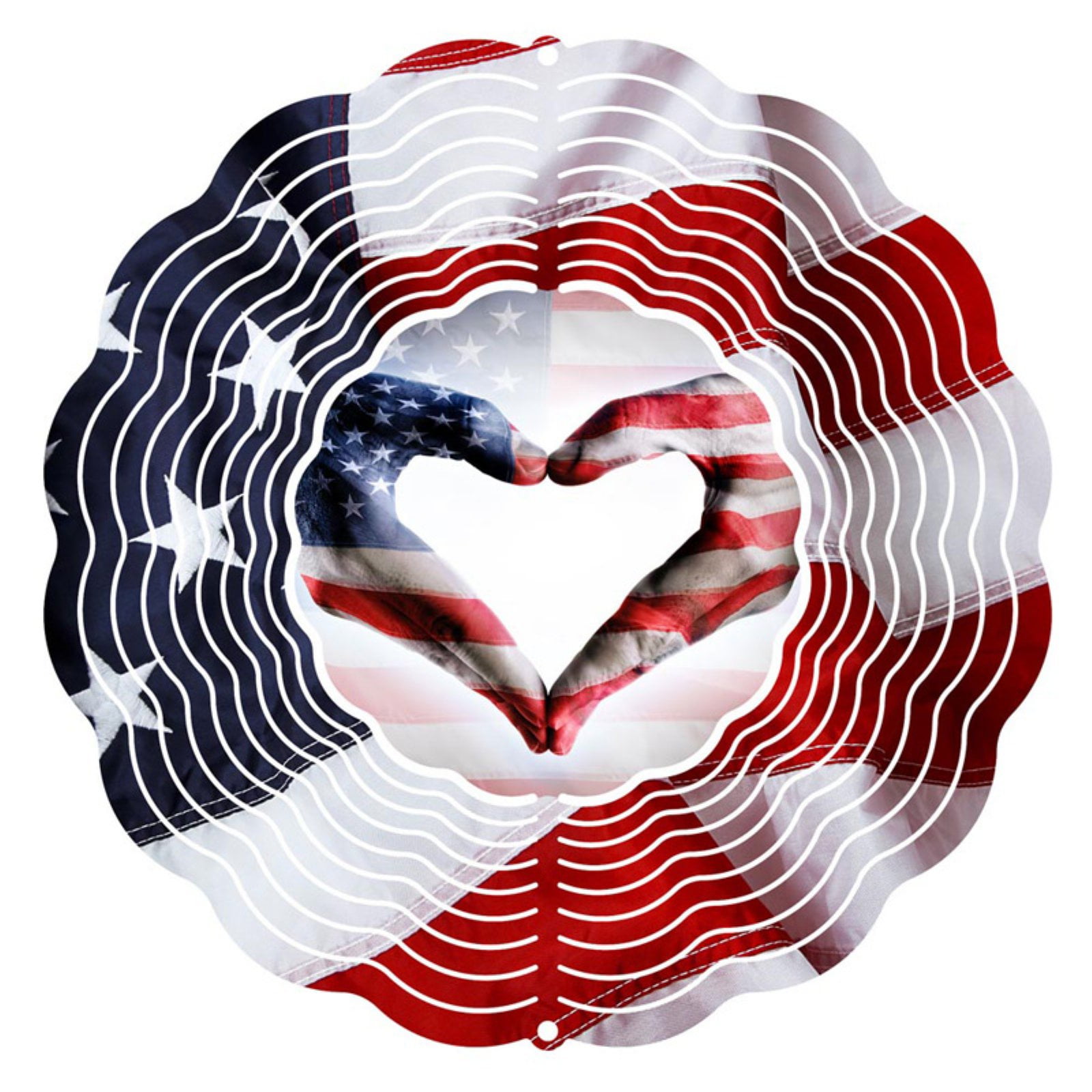 Next Innovations Flag Heart Wind Spinner by Next Innovations
