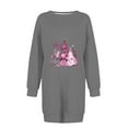thumbnail image 4 of Pisexur Robe de Noël pour Femmes Mode Imprimé Arbre de Noël Col Rond Robe Chandail en Molleton Décontractée Manches Longues Robe de Fête d'Automne Mini Robe, 4 of 4