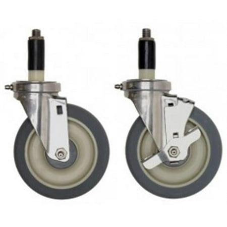 Quantum Storage WR-00HS Polyurethane Stainless Steel Casters with Zerk Grease Fittings
