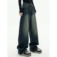 thumbnail image 2 of Large Women's Wide-Leg Loose Jeans High-Waist Y2K Overalls Casual Loose Boyfriend Pants, 2 of 6