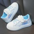 thumbnail image 3 of Child Girls Princess White Shoes Thick-soled PU Leather Waterproof Sneakers for Students School Running, 3 of 5