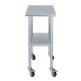 thumbnail image 2 of AmGood 18 in. x 24 in. Stainless Steel Table with Casters | Kitchen Prep Table On Wheels, 2 of 9