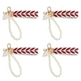 thumbnail image 1 of Guardurnaity Conjunto de 4 piezas: Perla para mujer, Llave corta con cuentas, Elegante, versátil, duradera y fácil de limpiar, Resistente, Ideal Ropa, zapatos y accesorios Miscelánea Rojo, 1 of 6