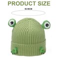 thumbnail image 2 of Gorro de lana con protección para las orejas con forma de rana de dibujos animados, divertido gorro de lana holgado y cálido para esquiar en invierno, 2 of 5
