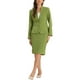 thumbnail image 1 of Conjuntos de falda INSPIRE CHIC para mujer, traje sin cuello, blazer y faldas lápiz, 2 piezas, atuendos elegantes, XL, verde oliva, 1 of 6