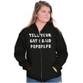 thumbnail image 3 of Funny Tell Your Cat I Said Psps Joke Zip Up Hoodie Men's Women's Brisco Brands S, 3 of 6