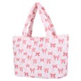 thumbnail image 4 of Bolso Hombro Mujer Floral Puffy Acolchado Tote Gran Capacidad Uso Diario (Arco) Rosa, 4 of 9