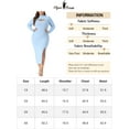 thumbnail image 6 of Unique Bargains Women's Plus Size Bodycon Dress Knee Slim Cut Out Dresses 4X Blue, 6 of 6