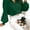 Dark Green, variant on Casual Plain Shirt Collar White Long Sleeve Women's Blouses S (4)