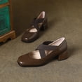 thumbnail image 2 of YOWMNS Women's Elastic Band Flats - Stylish Square Toe Crisscross Ballet Flats, 2 of 5