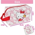 thumbnail image 2 of kitty Travel Cosmetic Bag, Large Capacity Cartoon Cosmetic Pouch Makeup Bag with Zipper, PU Travel Toiletry Bag Makeup Accessories Organizer, Foldable Storage Bag Makeup Pouch for Girls, 2 of 7