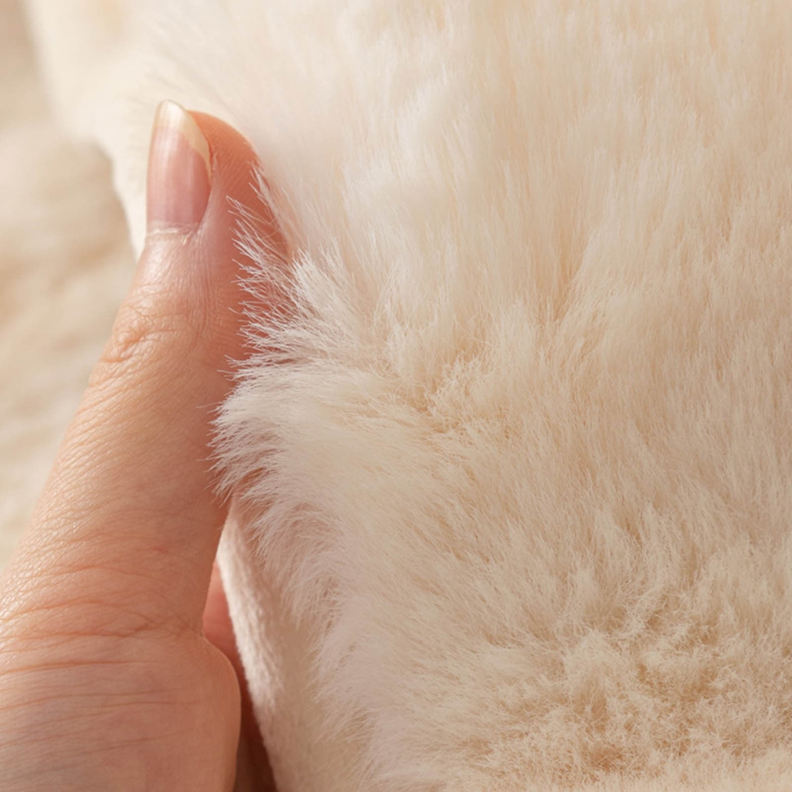 TERGAYEE Rabbit Plush Sofa Cover,Non-Slip Sofa Cushion Covers,Super Soft Faux Fur Throw Couch Cover,Puffy Couch Cushion Covers Washable Furniture Protector