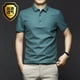 thumbnail image 5 of Camisa polo para hombre de alta calidad, talla grande, manga corta, polos de negocios transpirables, camiseta informal para hombre, verano, seda de hielo, algodón, 5 of 5