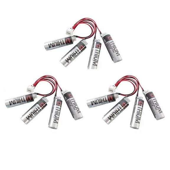 3 Pcs ER6V/3.6V Battery Pack for Yaskawa HW0470360-A Motoman Robot  Plug