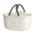 thumbnail image 3 of Cesta de ducha portátil, bolsa de aseo con drenaje, contenedor de almacenamiento para ducha, para gris blanco, 3 of 9