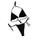 thumbnail image 2 of Traje de baño de 2 piezas para mujer, trajes de baño para mujer, traje de baño de moda para mujer, traje de baño bikini dividido liso y estampado para mujer, 2 of 4