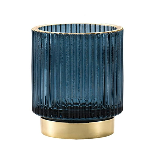 Organizador de maquillaje, portalápices, gran capacidad, neceser para decoración del hogar y joyas. Azul