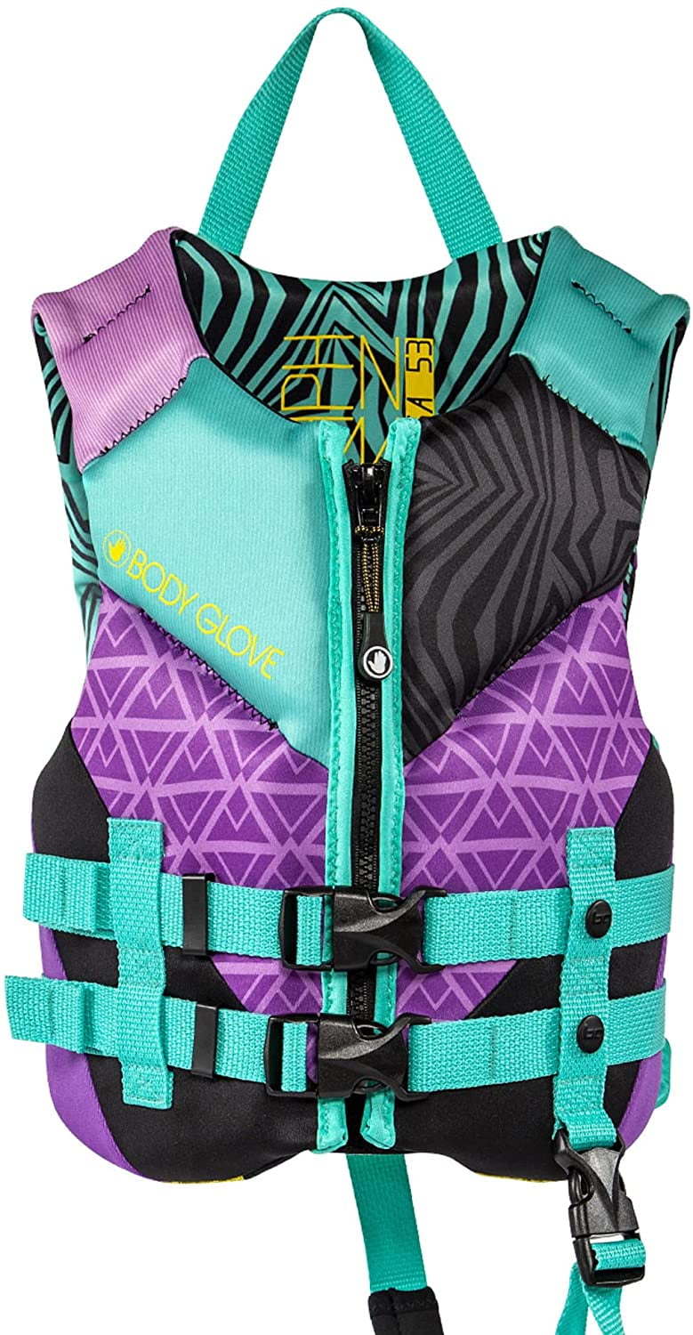 Body Glove Phantom PFDChild Life Jacket Child, Unisex, One Size, Aqua, for Children 3050 lbs
