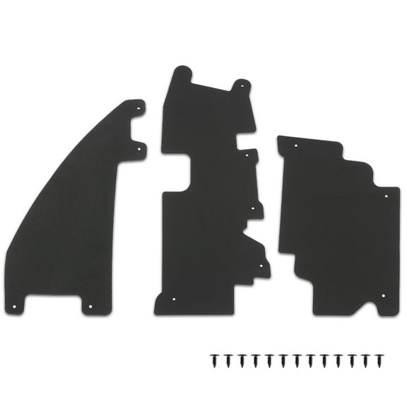 Black Rad /Grille Air Deflector Set w/ Fasteners 3Pcs Fit for 2009-2014 Ford F150 2009-2014 Raptor