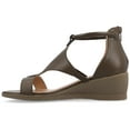 thumbnail image 3 of Journee Womens Trayle Wedge Back Heel Zip Sandals, Widths Available, 3 of 10
