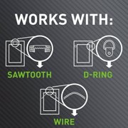 3M CLAW 25 lb. Drywall Picture Hanger with Spot Marker, Gray, Heavyweight Hanging Solution for Room Decor and Office Decor, Including Mirrors or Framed Art, 4 Wall Hangers, 4 Spot Markers