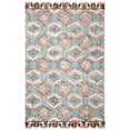 thumbnail image 2 of SAFAVIEH Trace Adrasteia Geometric Hexagons Wool Area Rug, Ivory/Light Blue, 5' x 8', 2 of 9